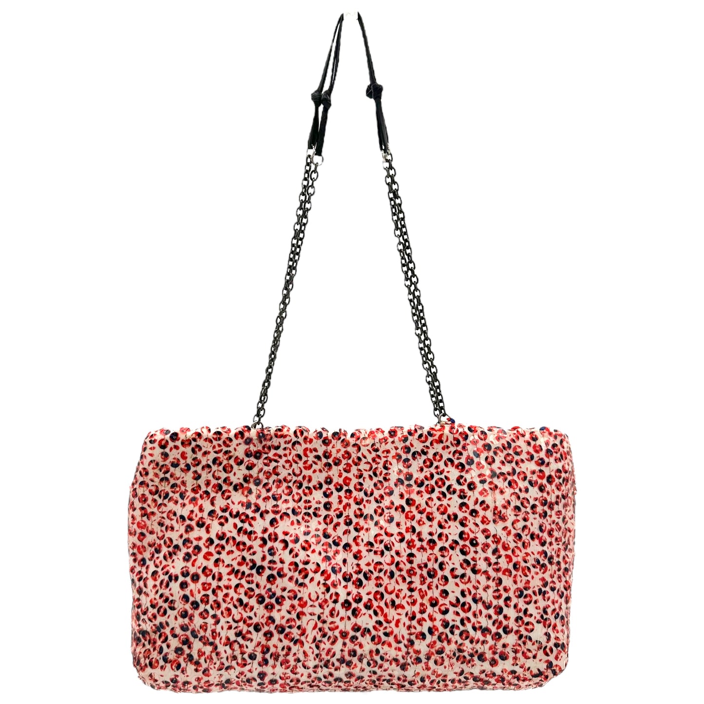 Prada Red Sequin Embellished 2-Way Shoulder Bag