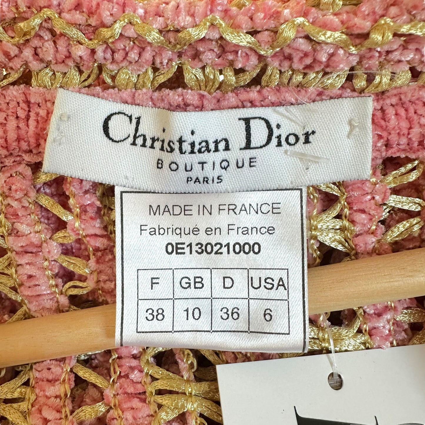 Christian Dior S/S 2000 Pink & Yellow Crochet Cropped Cardigan