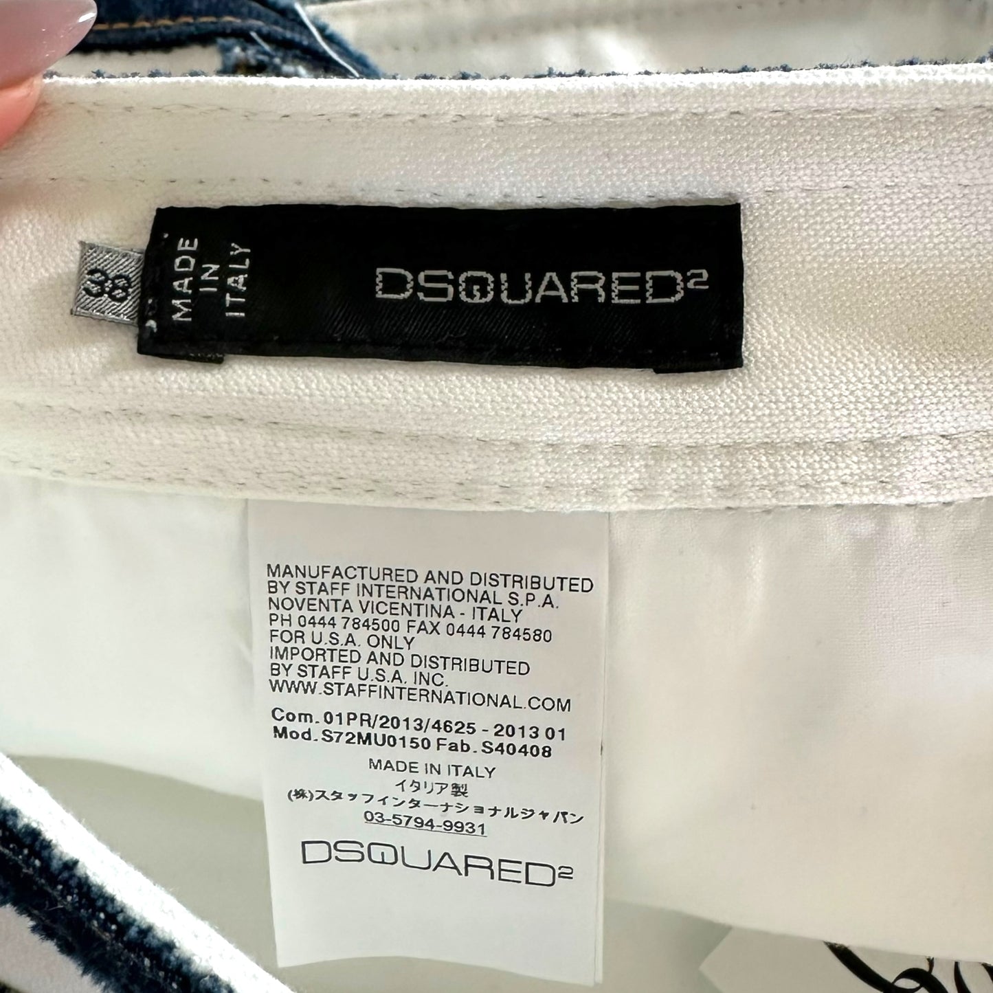 Dsquared2 White Denim Trim Micro Mini Shorts - Outfit Repeater