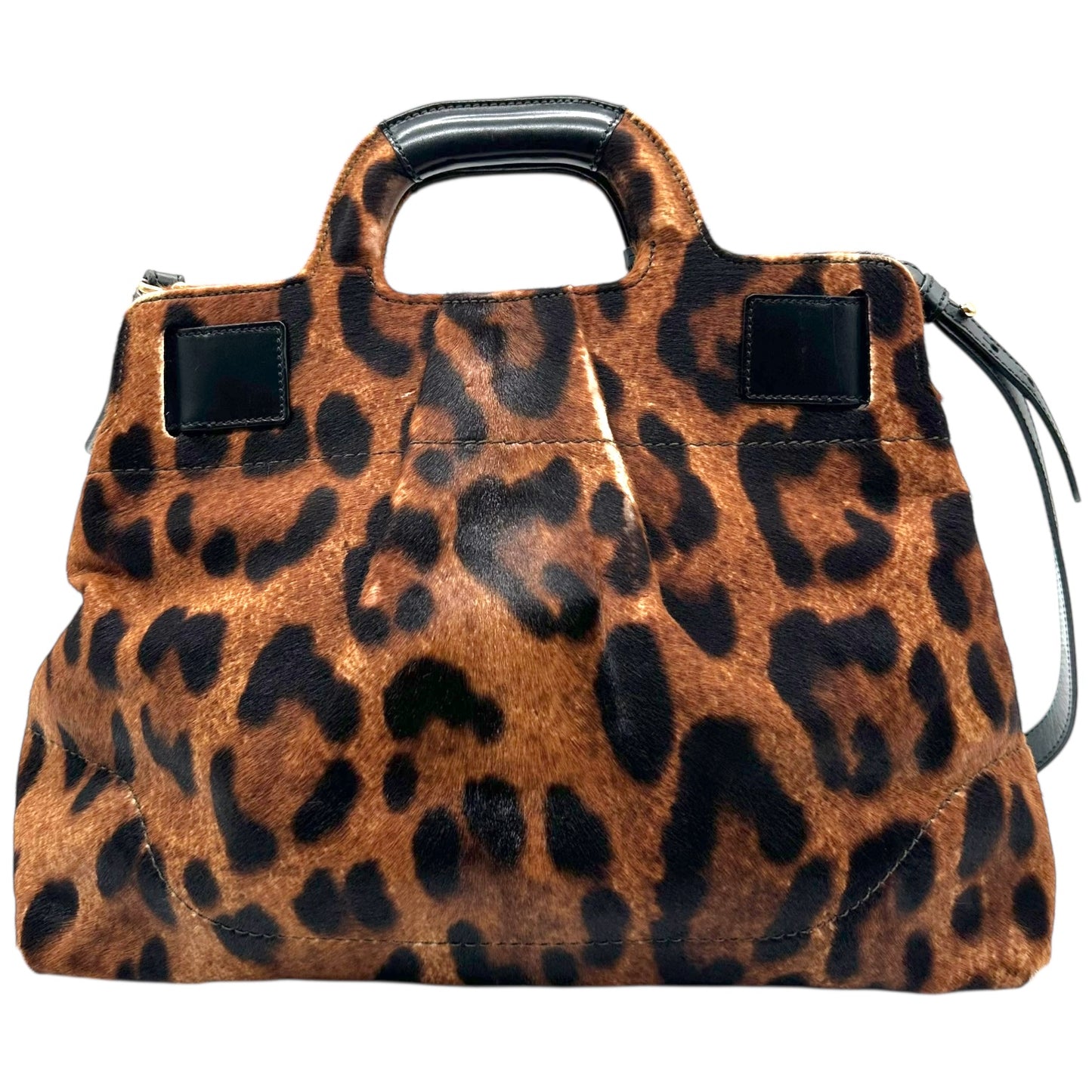 Salvatore Ferragamo Leopard Print Ponyhair 2-Way Bag