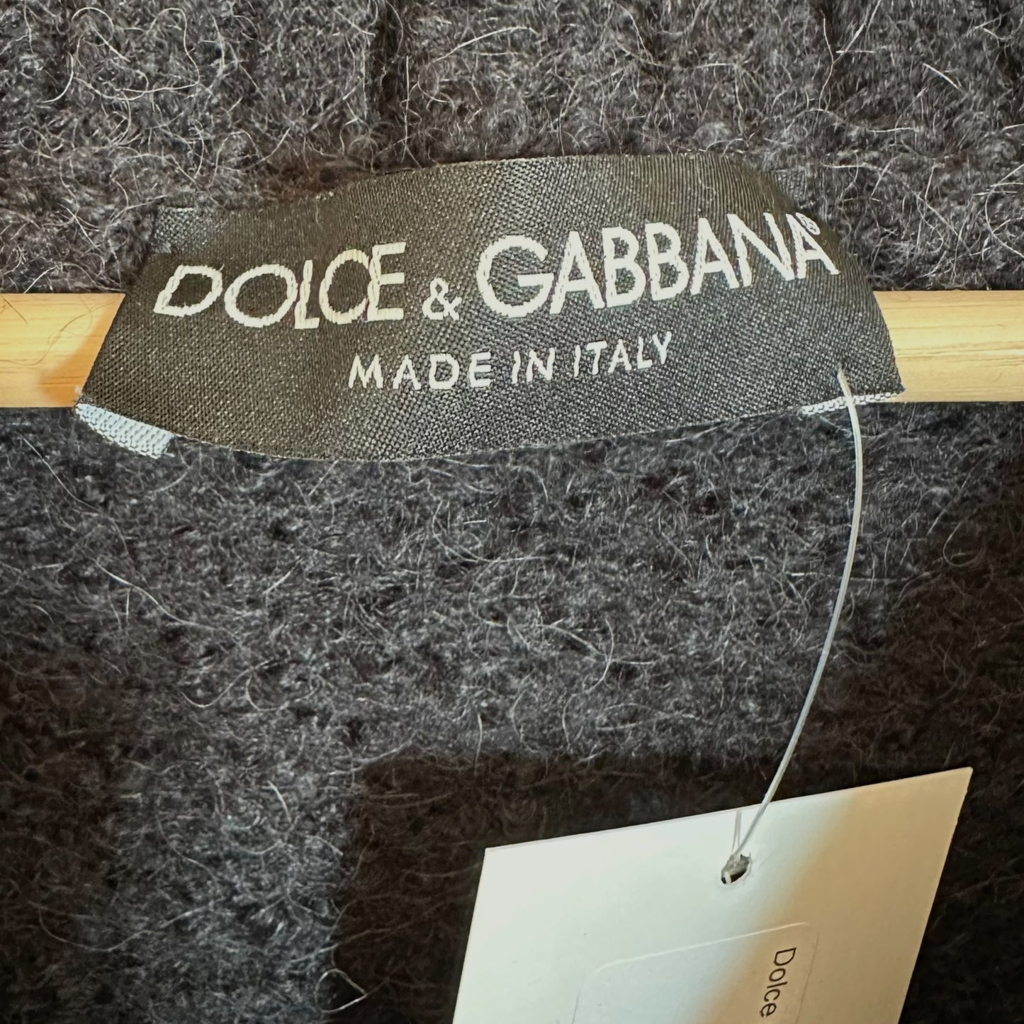 Dolce & Gabbana Black Alpaca 'Kimono' Knit