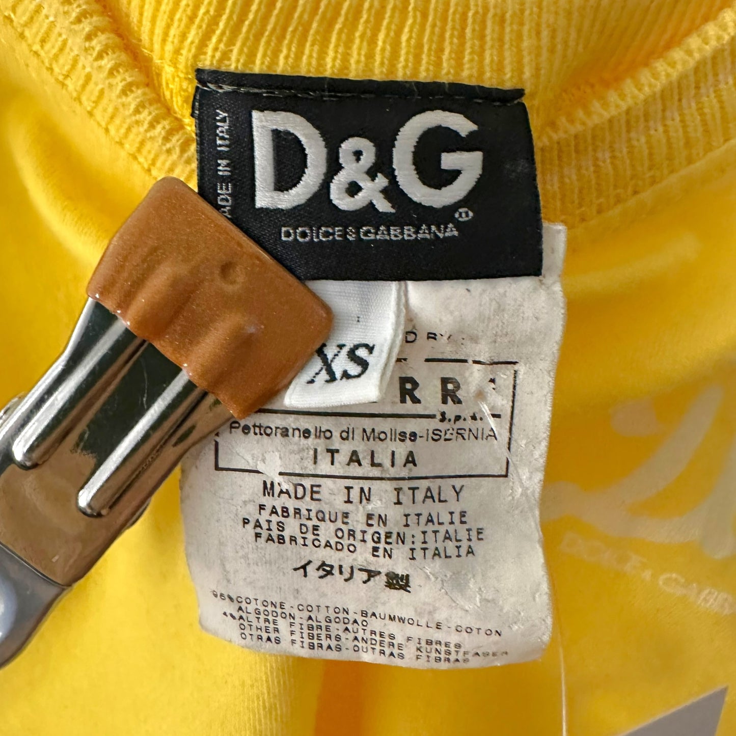 D&G Dolce & Gabbana Yellow Logo Tank
