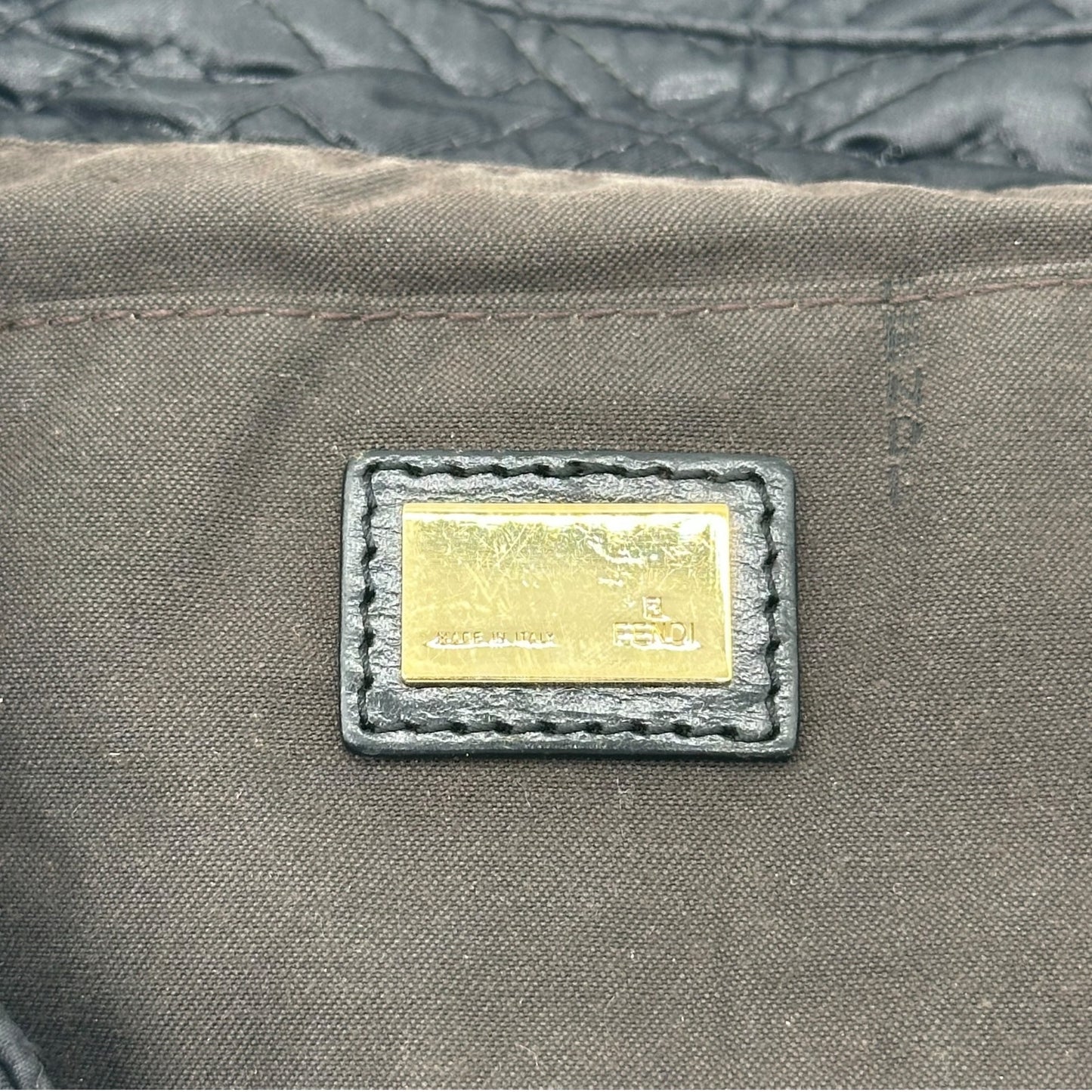 Fendi Black Monogram Puffer Chef Bag