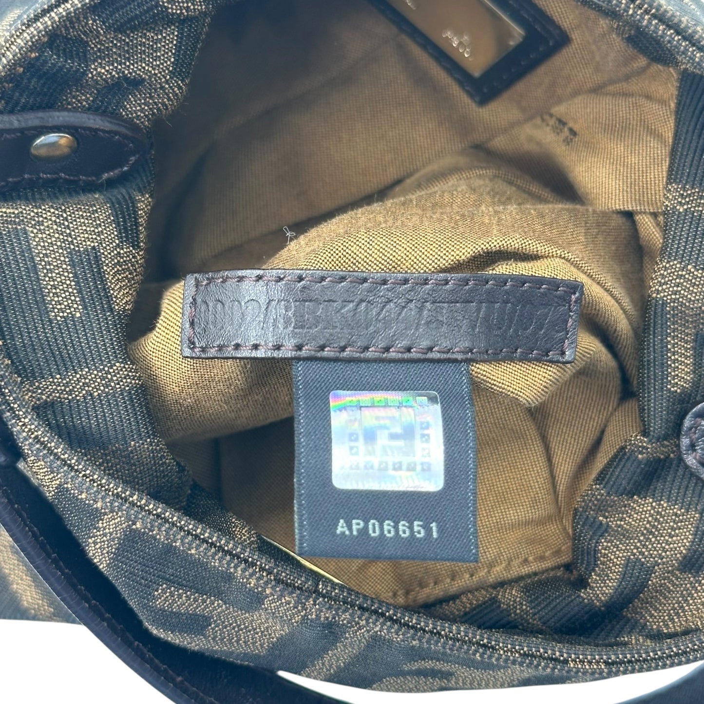 Fendi Brown Zucca Monogram Micro Chef Bag - Outfit Repeater