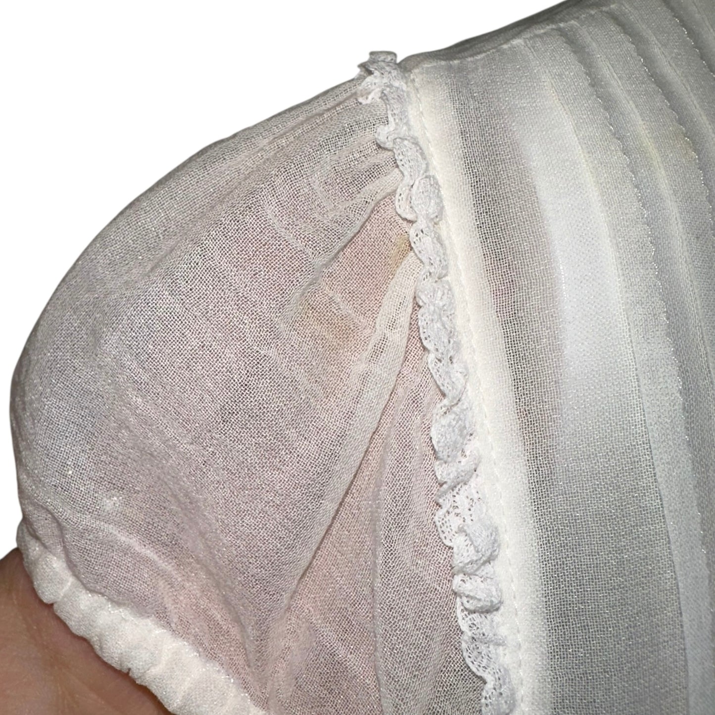 Blumarine White Pleated Hook & Eye Blouse Top - Outfit Repeater