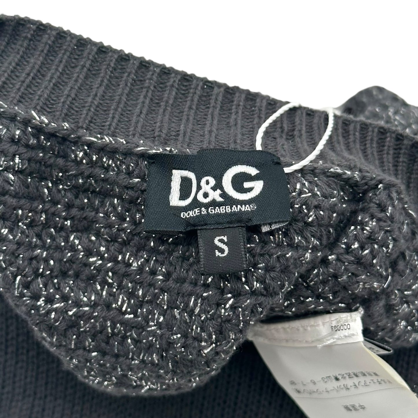 D&G Dolce & Gabbana Gray Knit Sequin Newsboy Hat