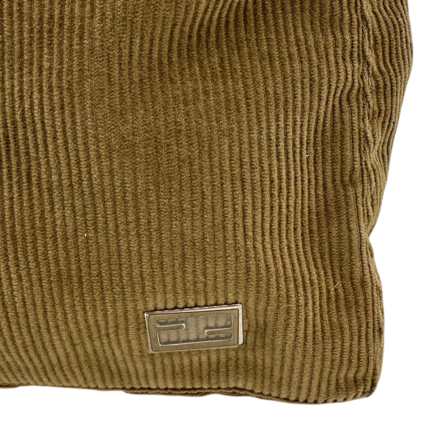 Fendi Brown Corduroy Pochette Bag