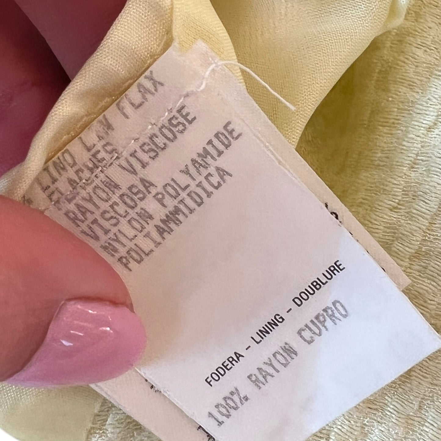 Gucci by Tom Ford S/S 1996 Butter Yellow Linen Waffle Crop Jacket