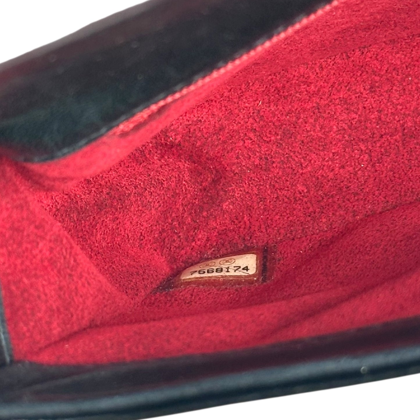 Chanel Black Patent Leather Chocolate Bar Pochette Bag