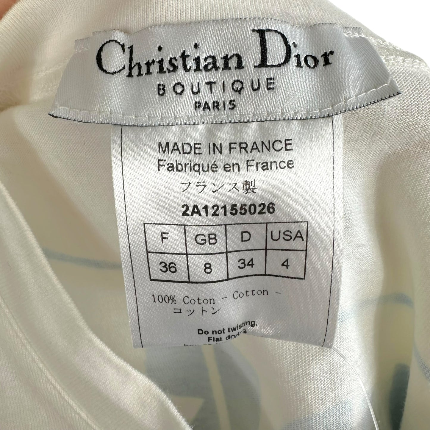 Christian Dior Multicolor License Plate Logo T-Shirt