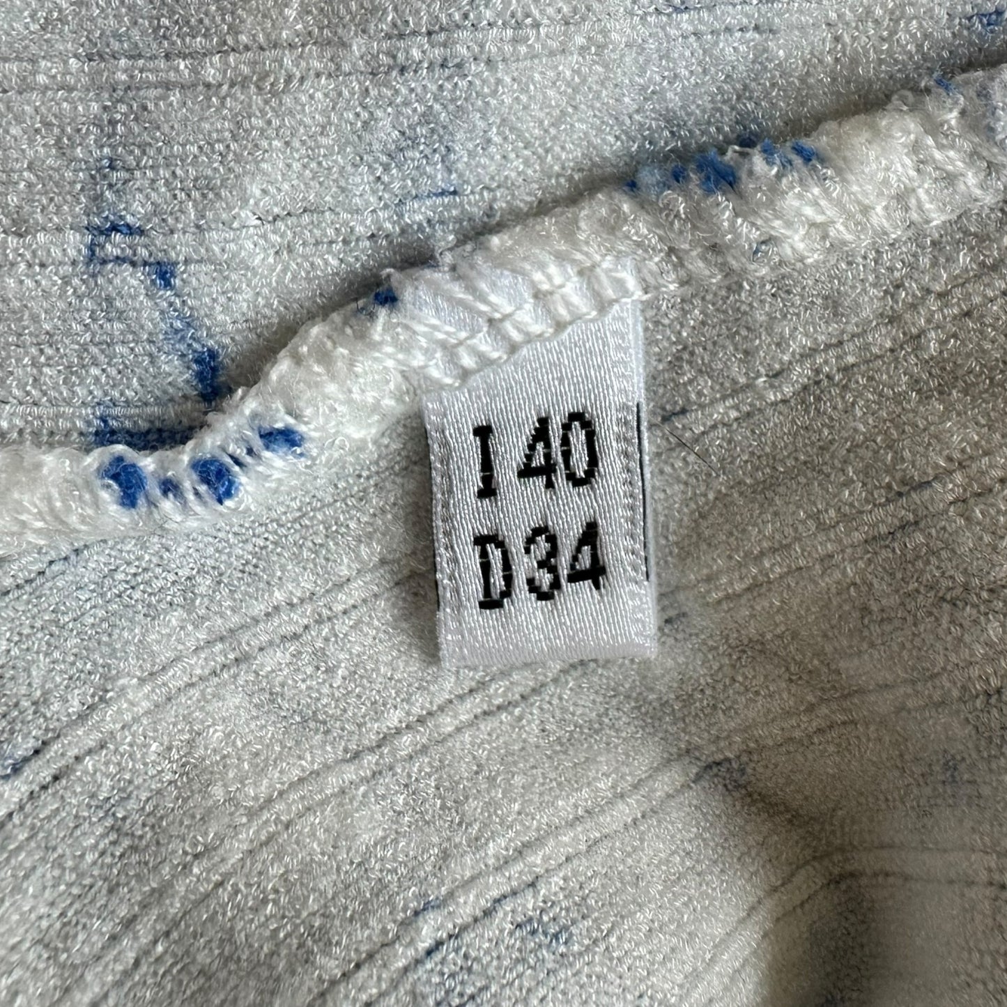 Blumarine Blue Gingham Knit Off Shoulder Top - Outfit Repeater