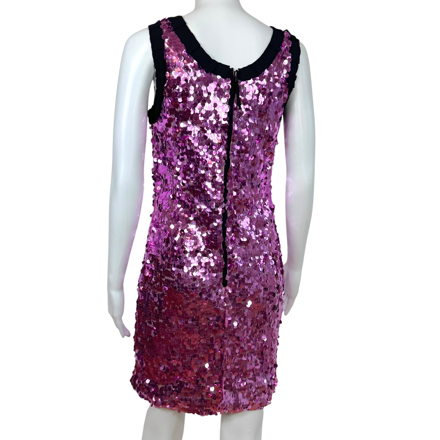 D&G Dolce & Gabbana Purple Sequin Mini Tank Dress