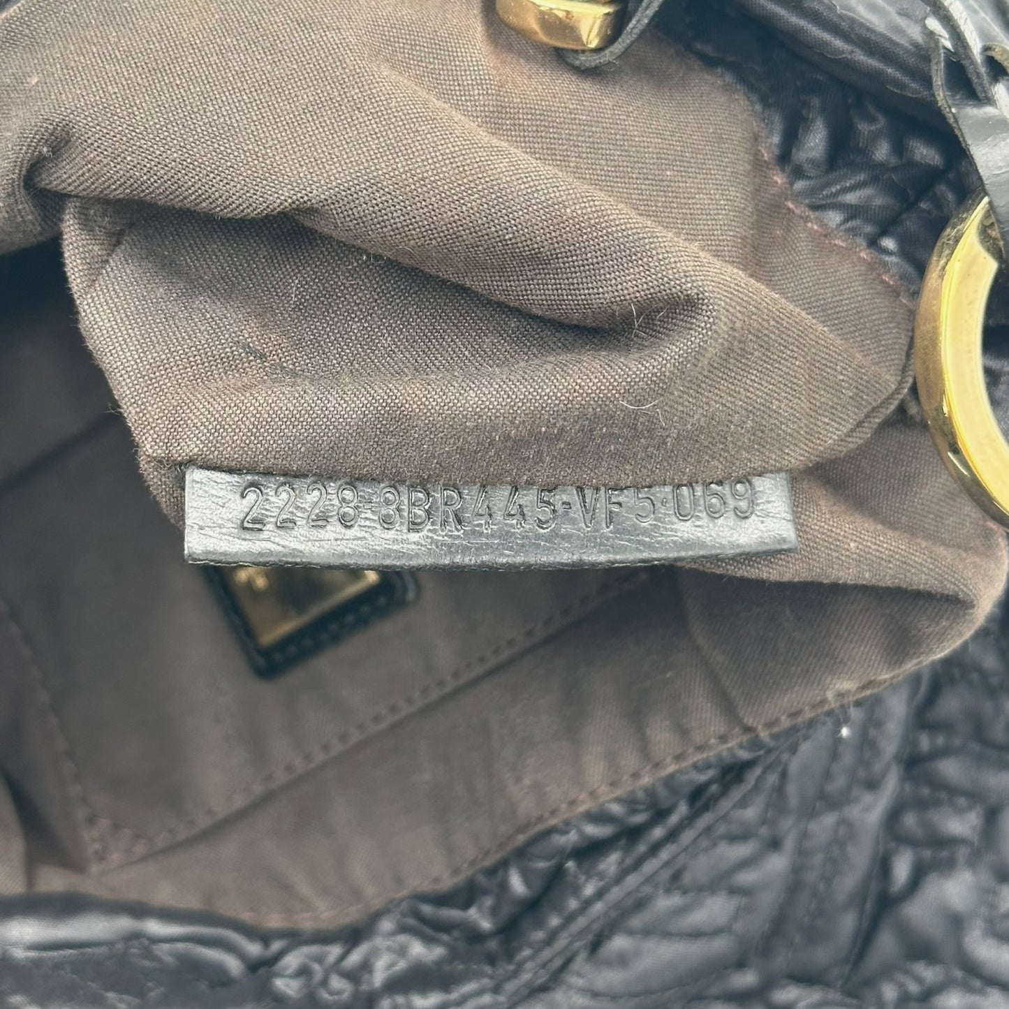 Fendi Black Monogram Puffer Chef Bag