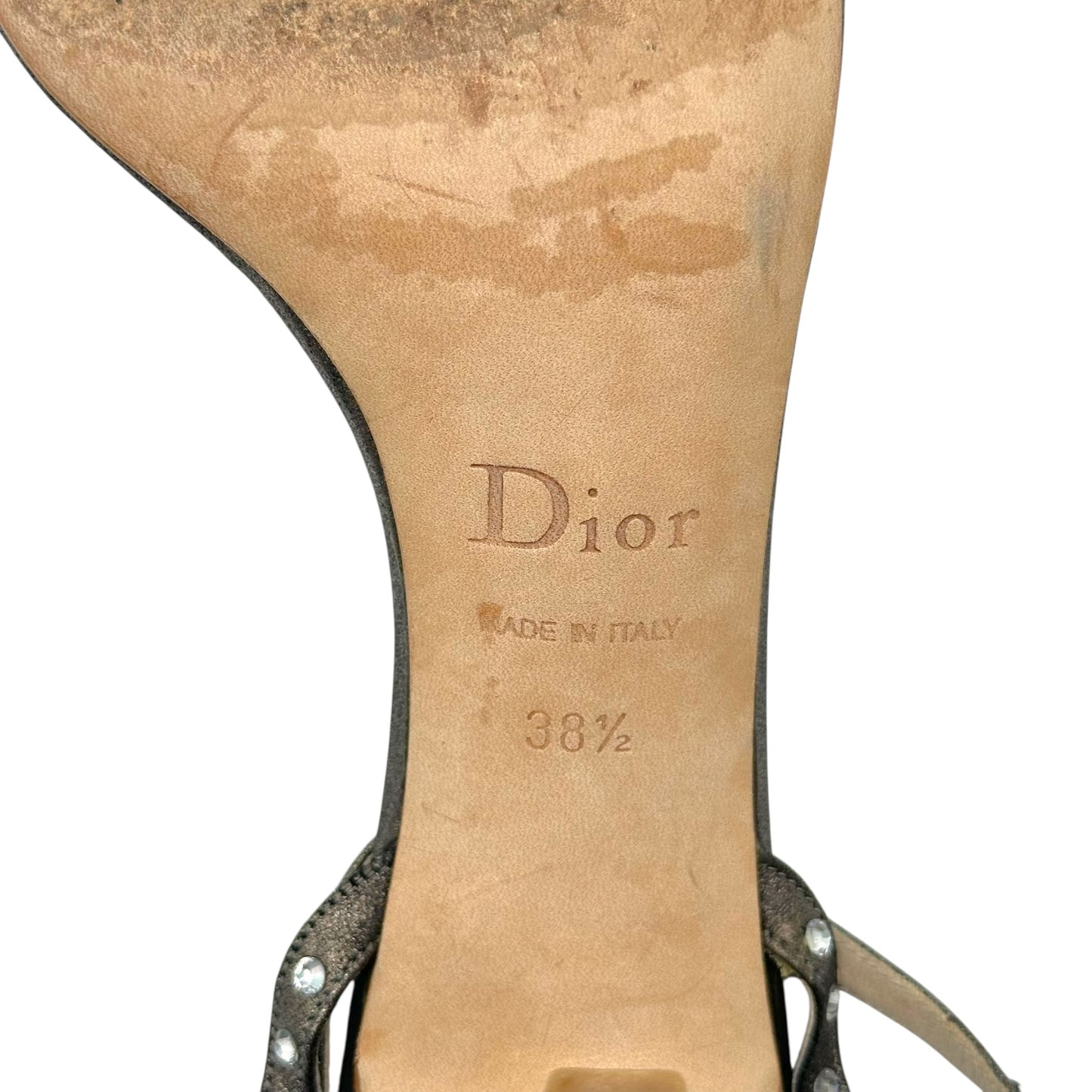 Christian Dior Rhinestone Studded CD Logo Sandal Heels - Outfit Repeater