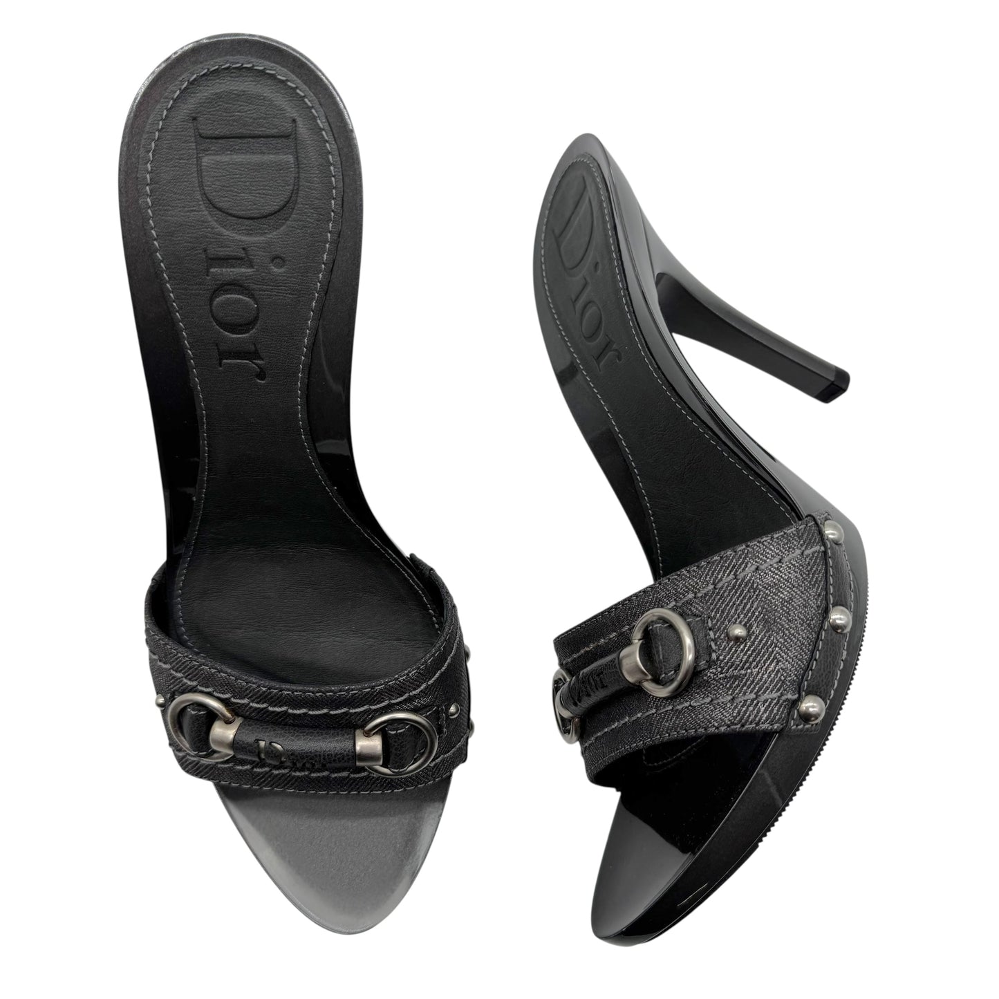 Christian Dior Denim Mule Heels