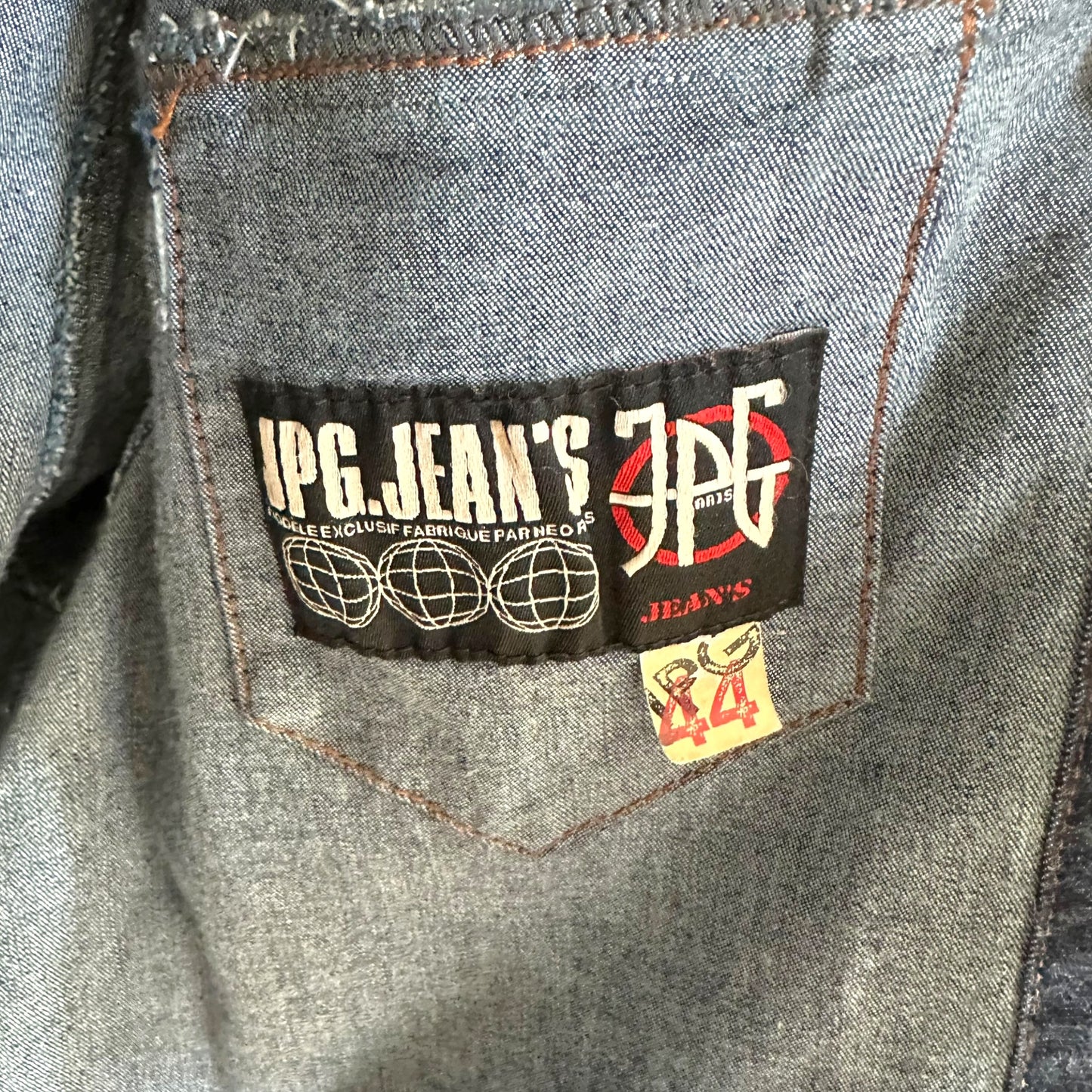 Jean Paul Gaultier Denim Jacket Blue Hook & Eye Closure