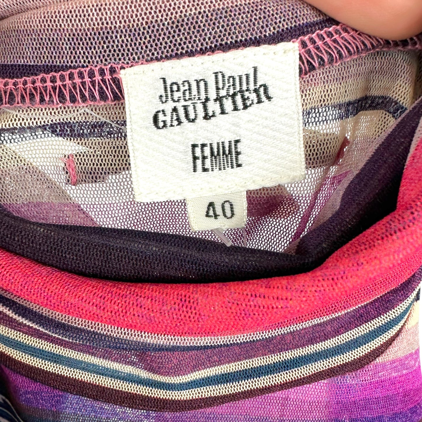 Jean Paul Gaultier Sleeveless Turtleneck Tank Purple Blue