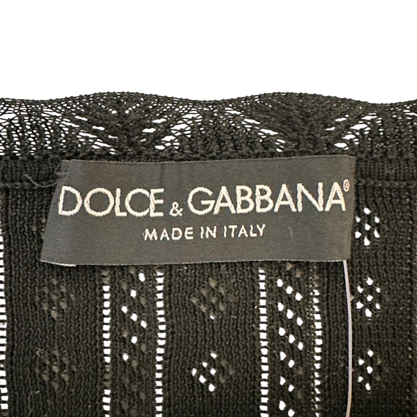 Dolce & Gabbana Black Pointelle Knit Sweater - Outfit Repeater