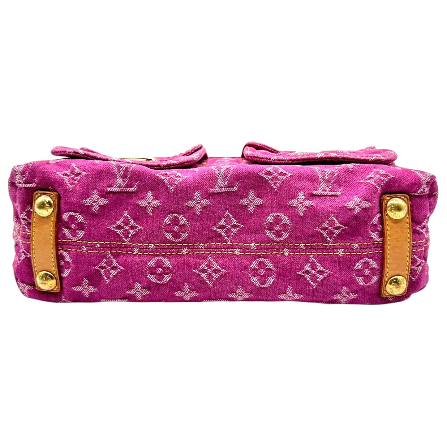 Louis Vuitton Pink Denim Monogram Baggy PM Bag