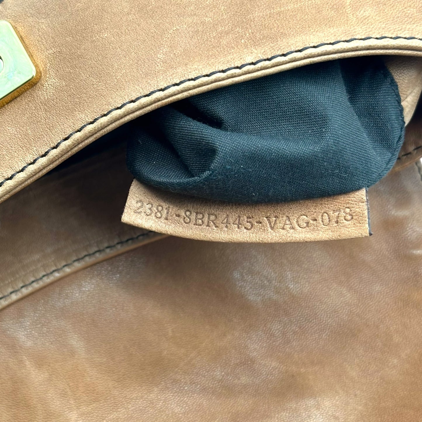 Fendi Brown Leather Small Chef Bag