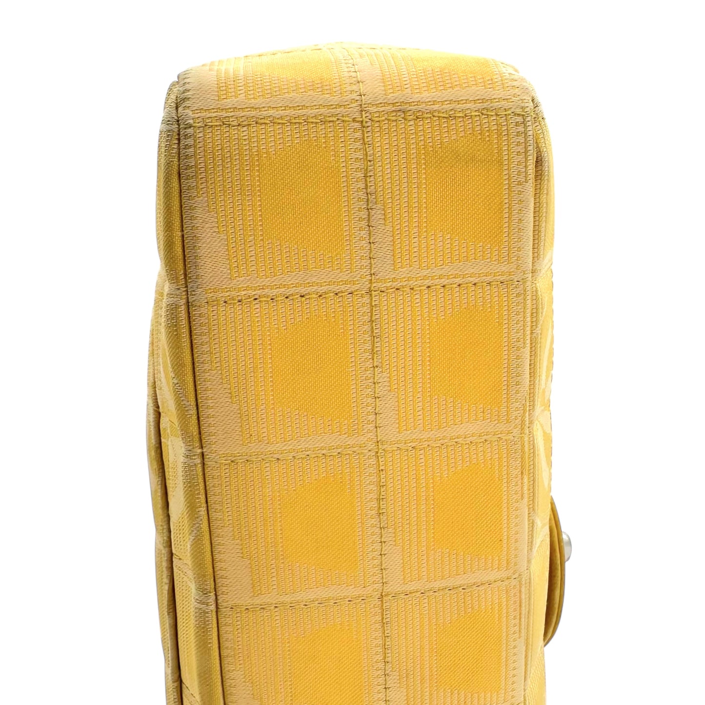 Chanel Yellow Nylon Travel Line Medium Flap Bag