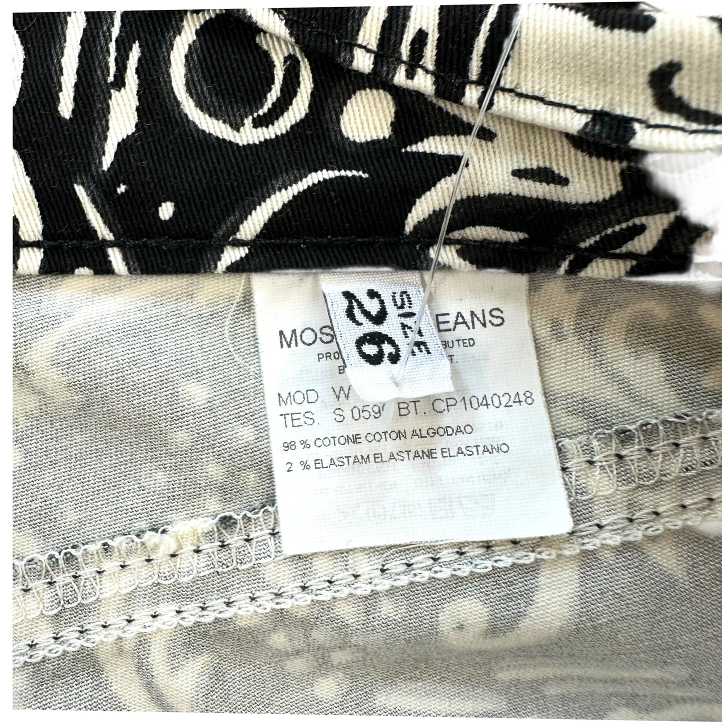 Moschino Black Pattern Pants