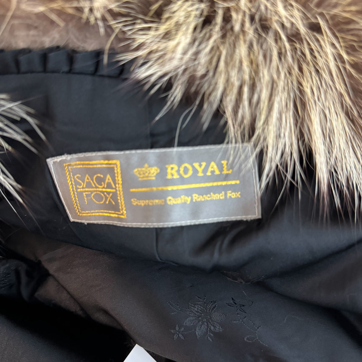 Saga Silver Fox Fur Mid-Length Coat