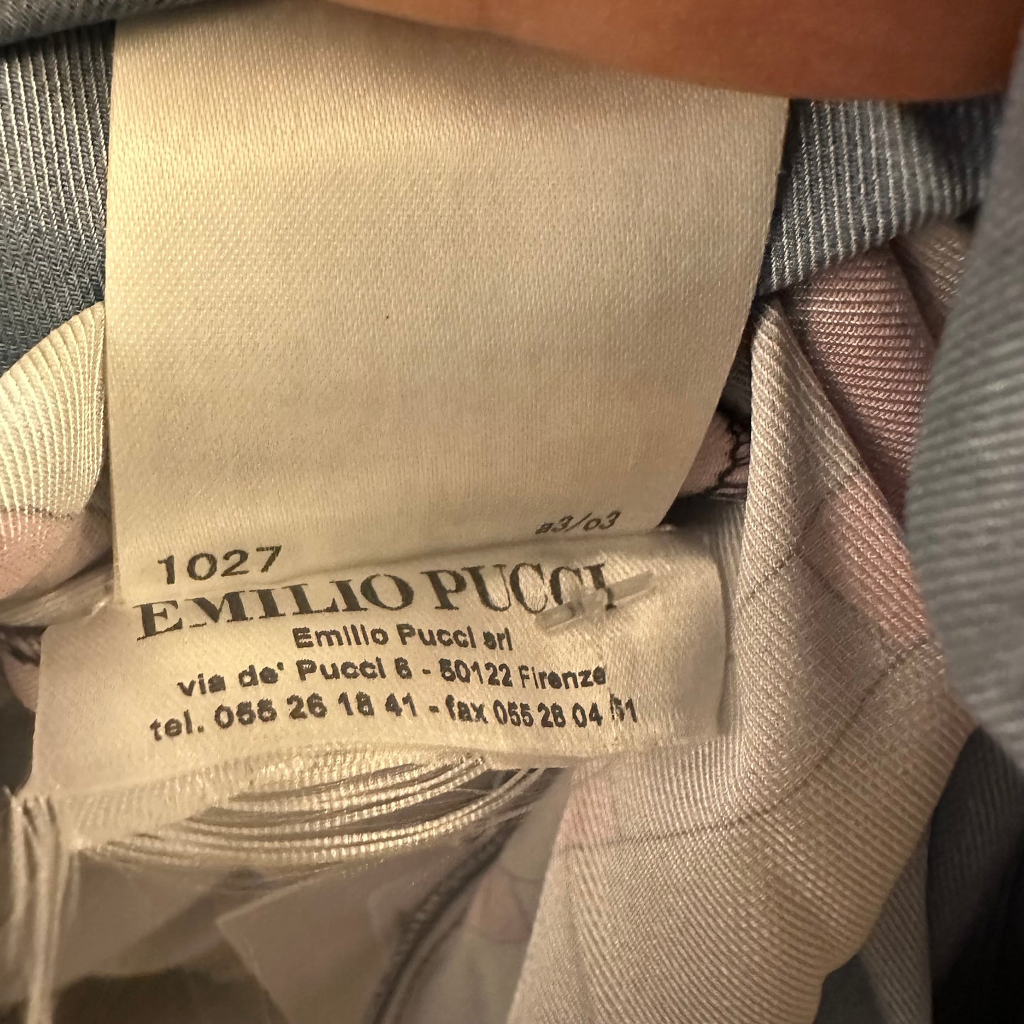 Emilio Pucci Blue Patterned Ombre Pleated Silk Maxi Skirt