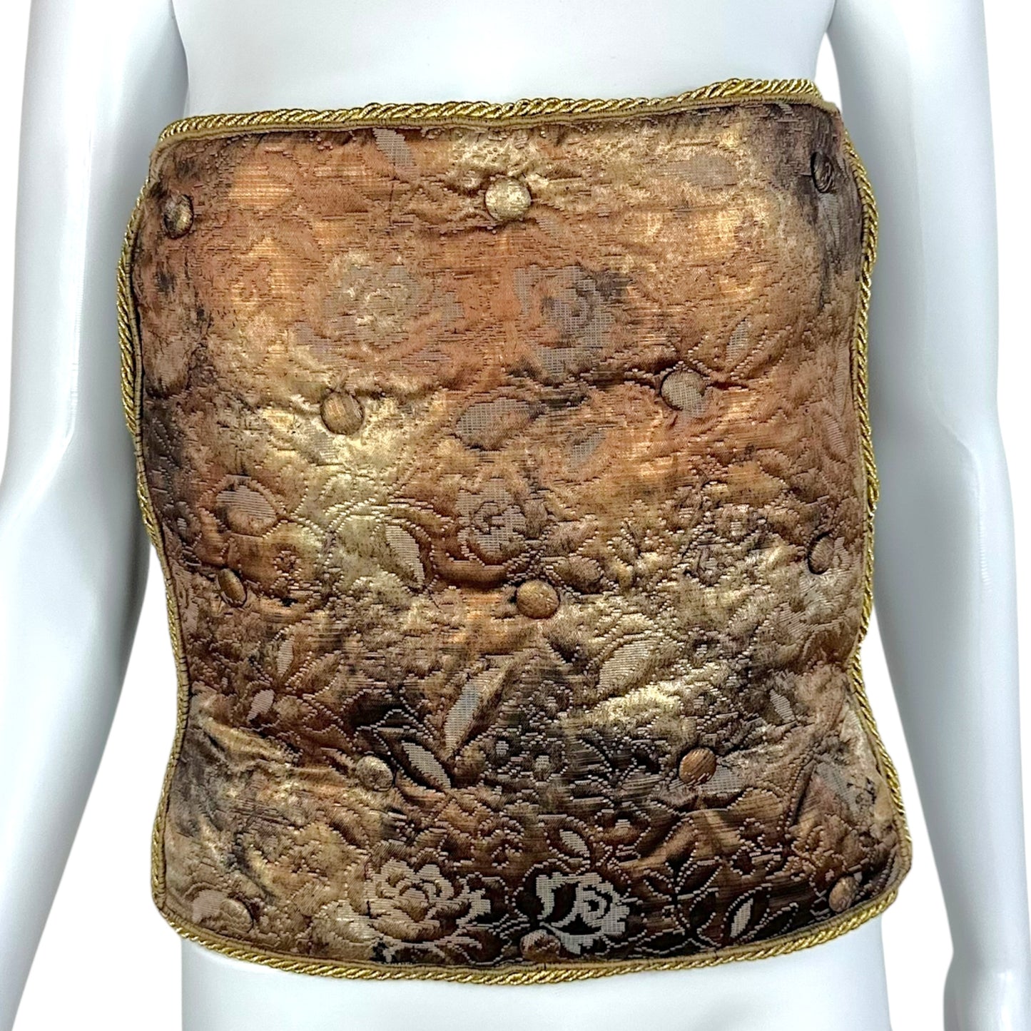 D&G Dolce & Gabbana Metallic 'Pillow' Corset Runway