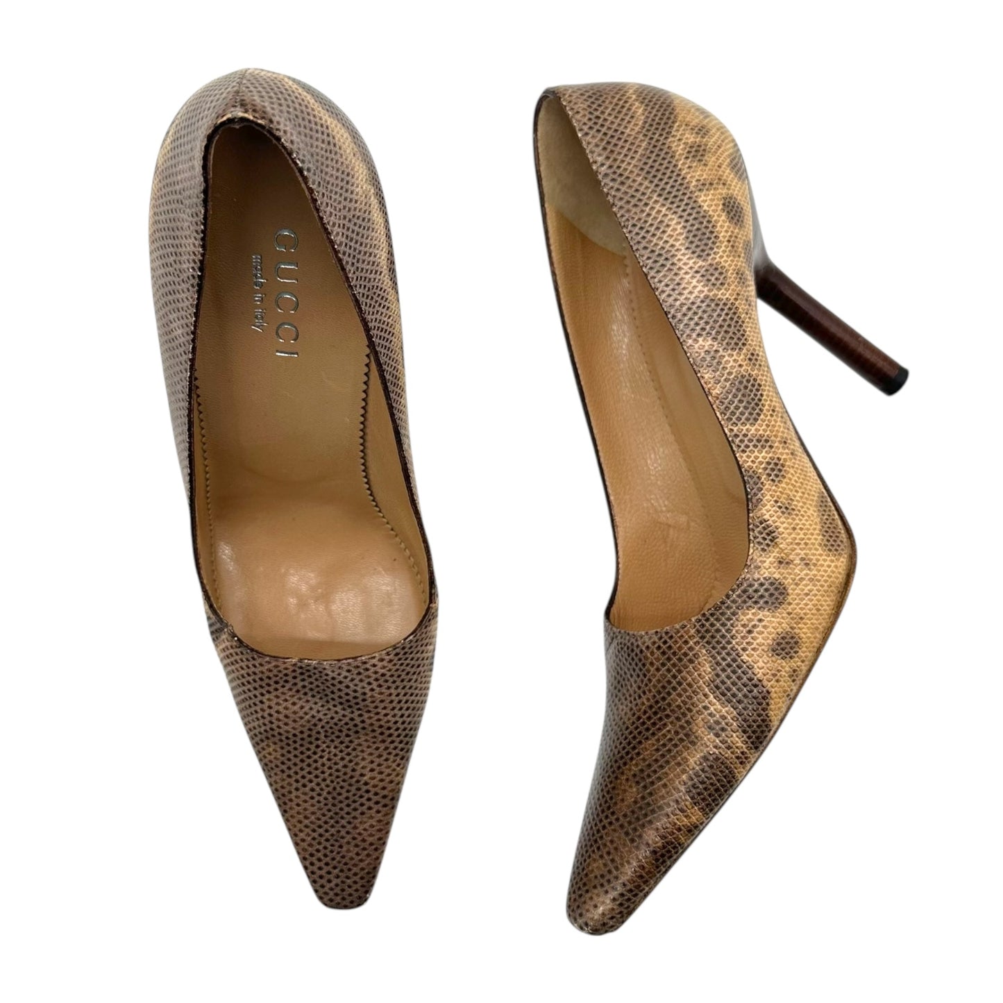 Gucci by Tom Ford Beige Snakeskin Heels