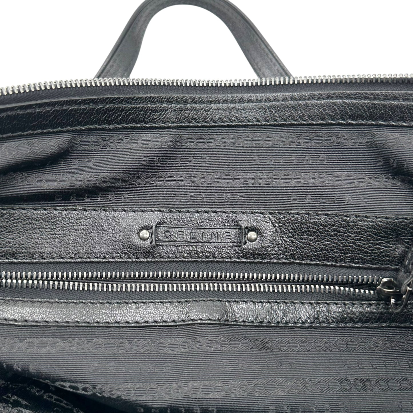 Celine Zebra Print Ponyhair & Black Leather 2-Way Tote Bag