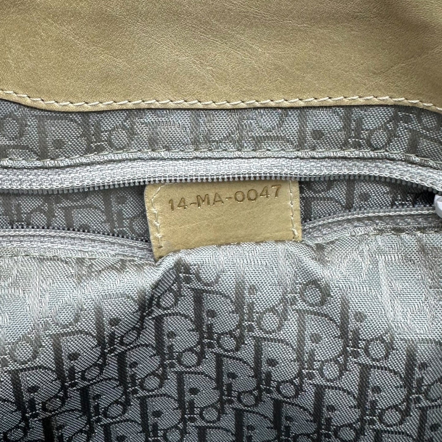 Christian Dior Jeanne Ivory Leather Hobo Shoulder Bag