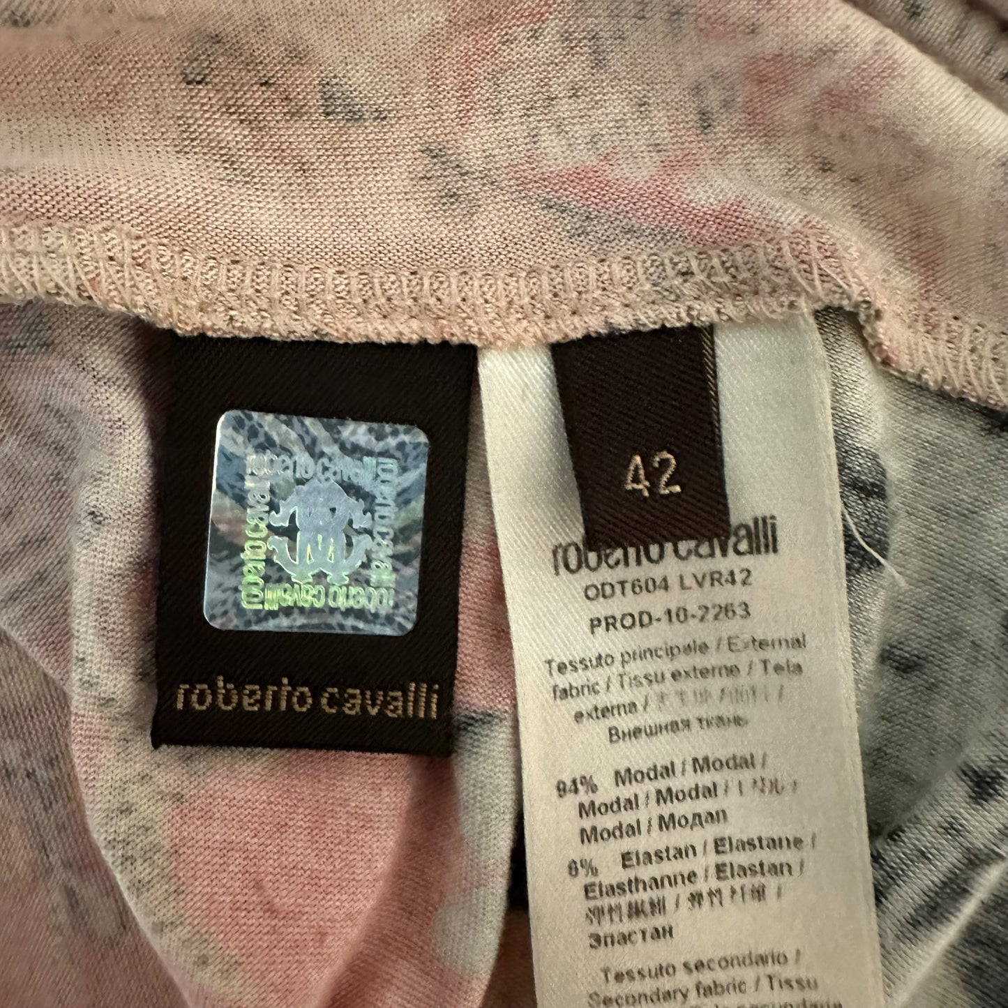 Roberto Cavalli Printed 1/2 Sleeve T-shirt - Outfit Repeater