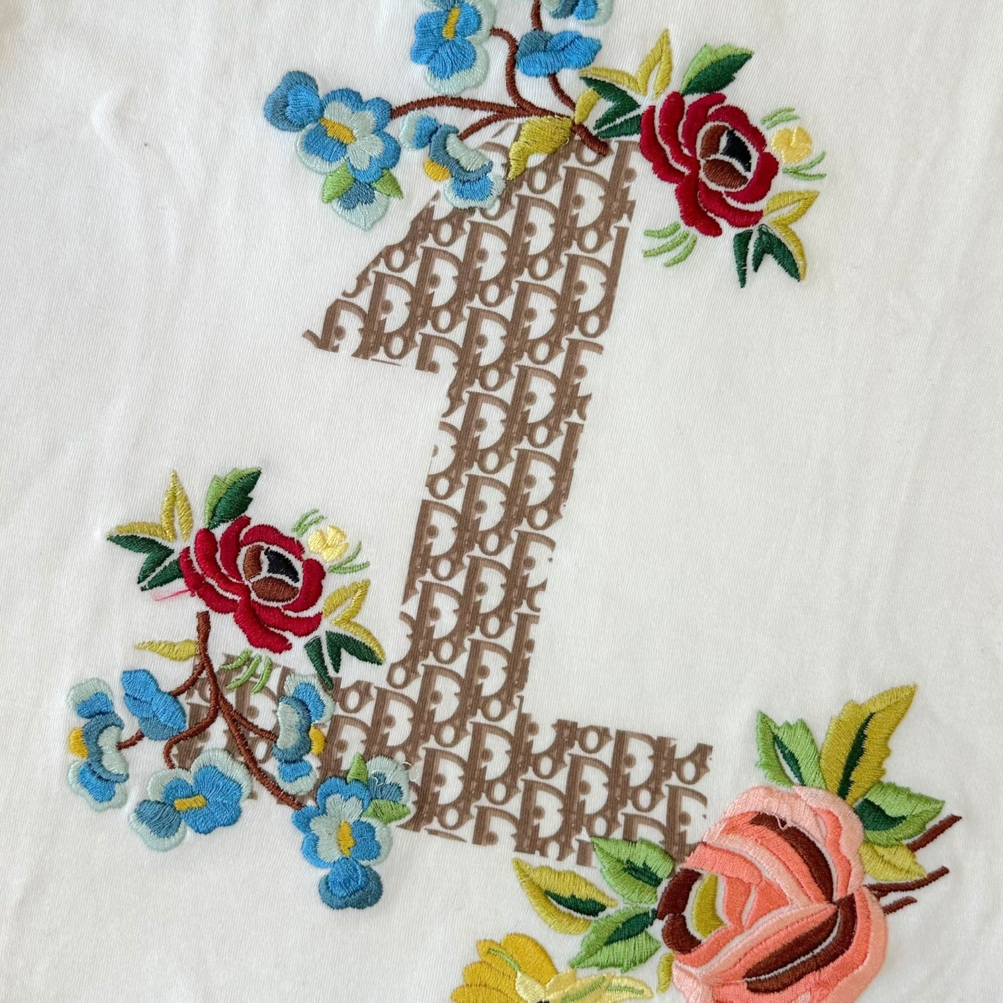 Christian Dior S/S 2005 Floral Embroidered Trotter Monogram Tank Top
