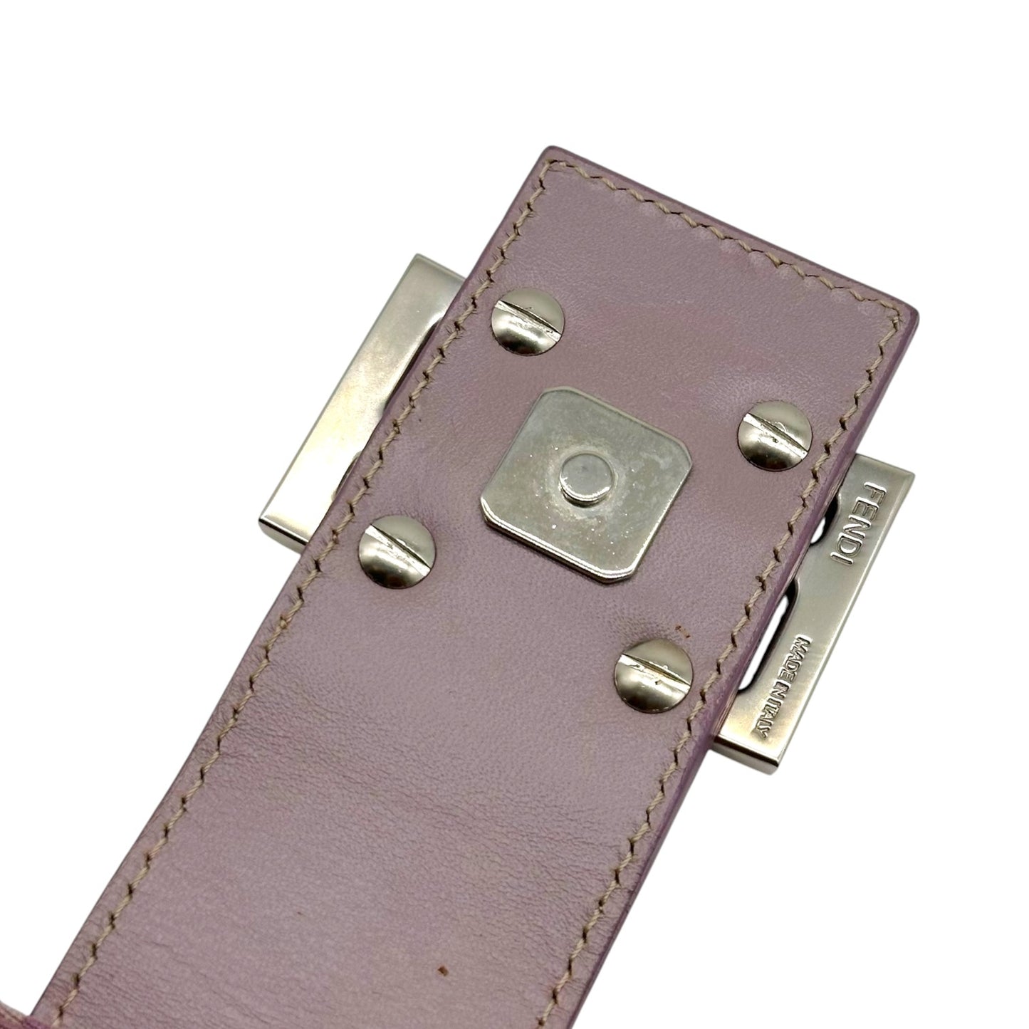 Fendi Lavender Zucchino Monogram Shoulder Baguette Bag