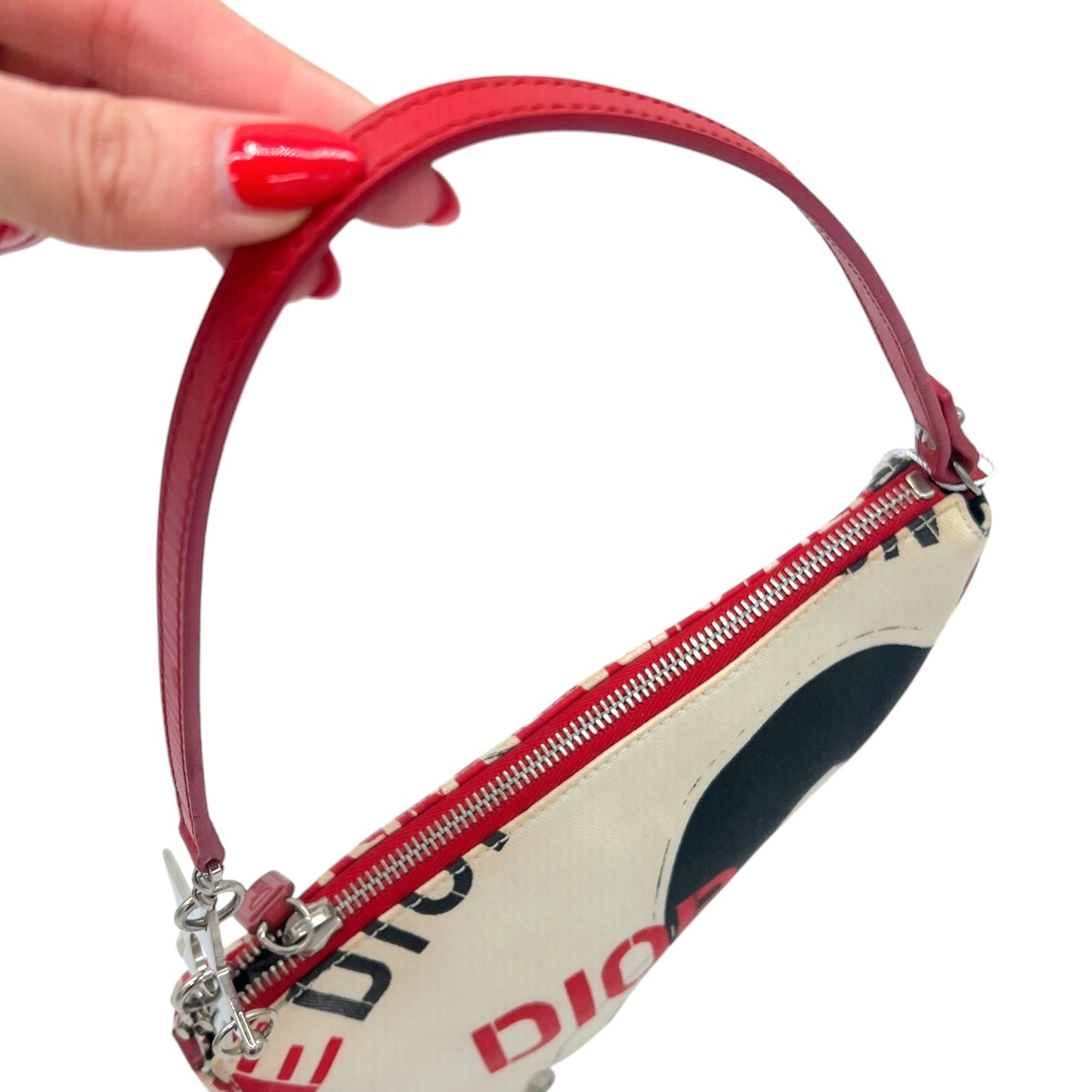 Christian Dior Hardcore Records Pierced Mini Saddle Bag