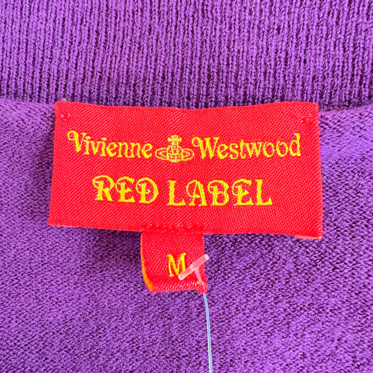 Vivienne Westwood Cropped Purple Wool V-Neck Vest Top