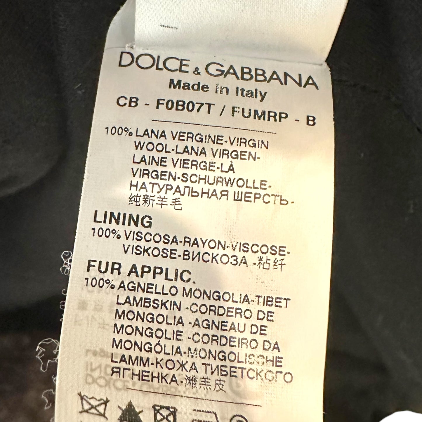 Dolce & Gabbana Brown Multicolor Tweed & Mongolian Lamb Fur Penny Lane Jacket