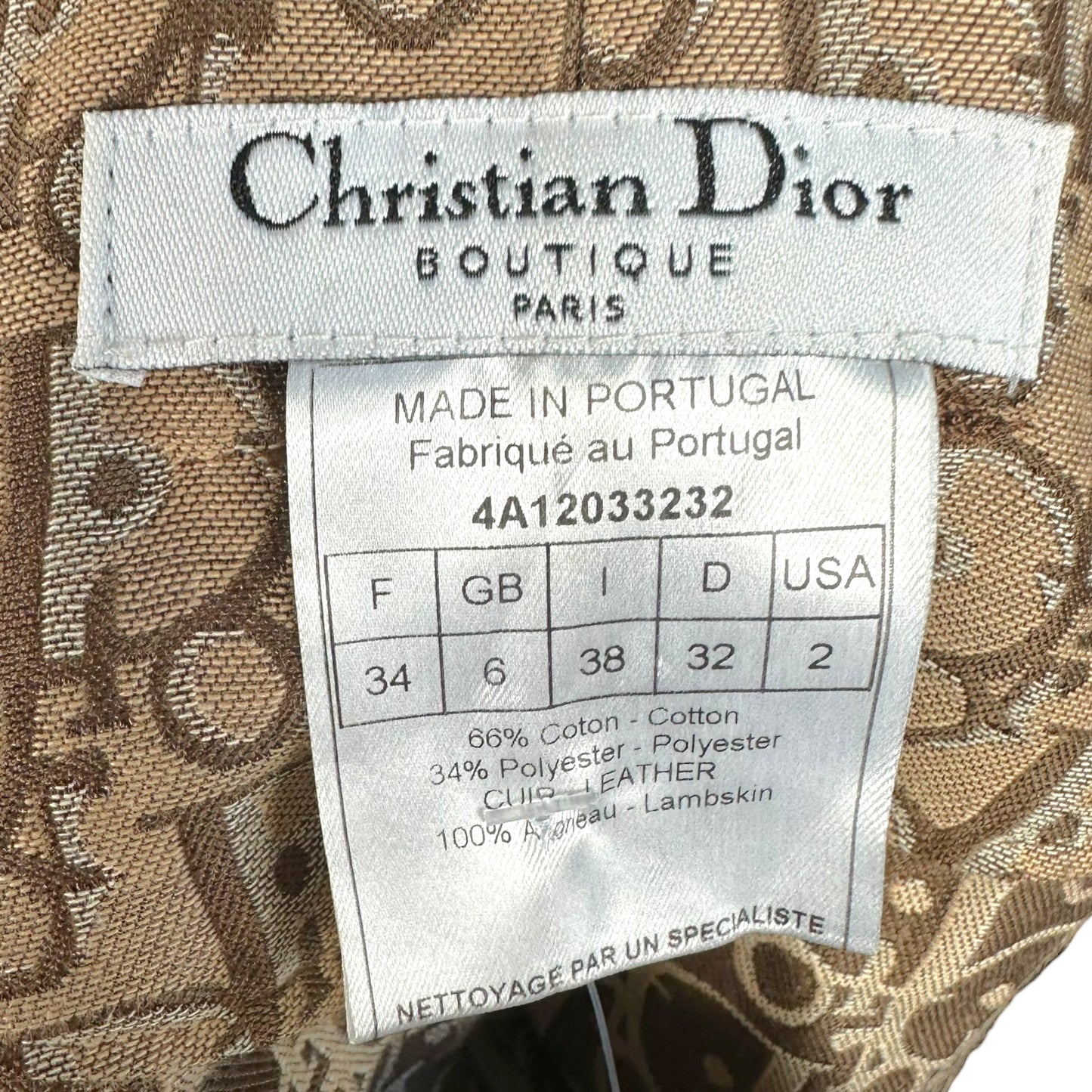 Christian Dior F/W 2004 Rasta Trotter Monogram Belted Mini Skirt