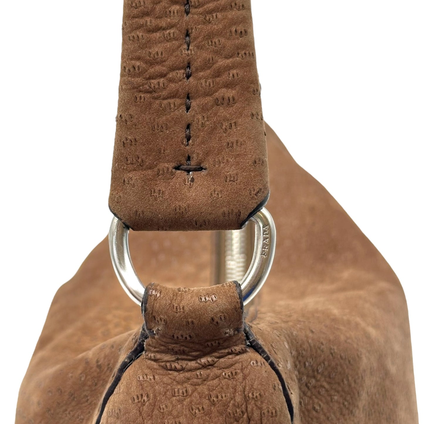Prada Brown Suede Shoulder Bag