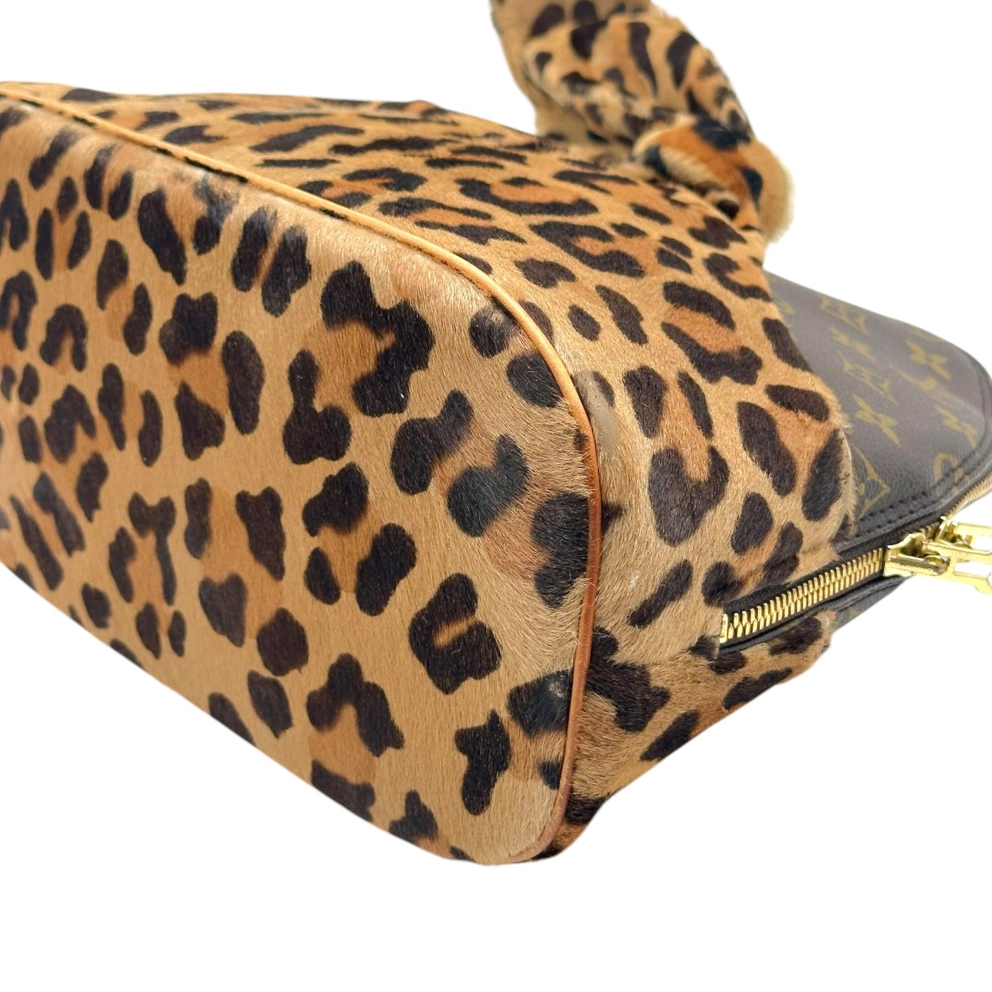 Louis Vuitton Alma Bag Leopard Print Ponyhair Monogram