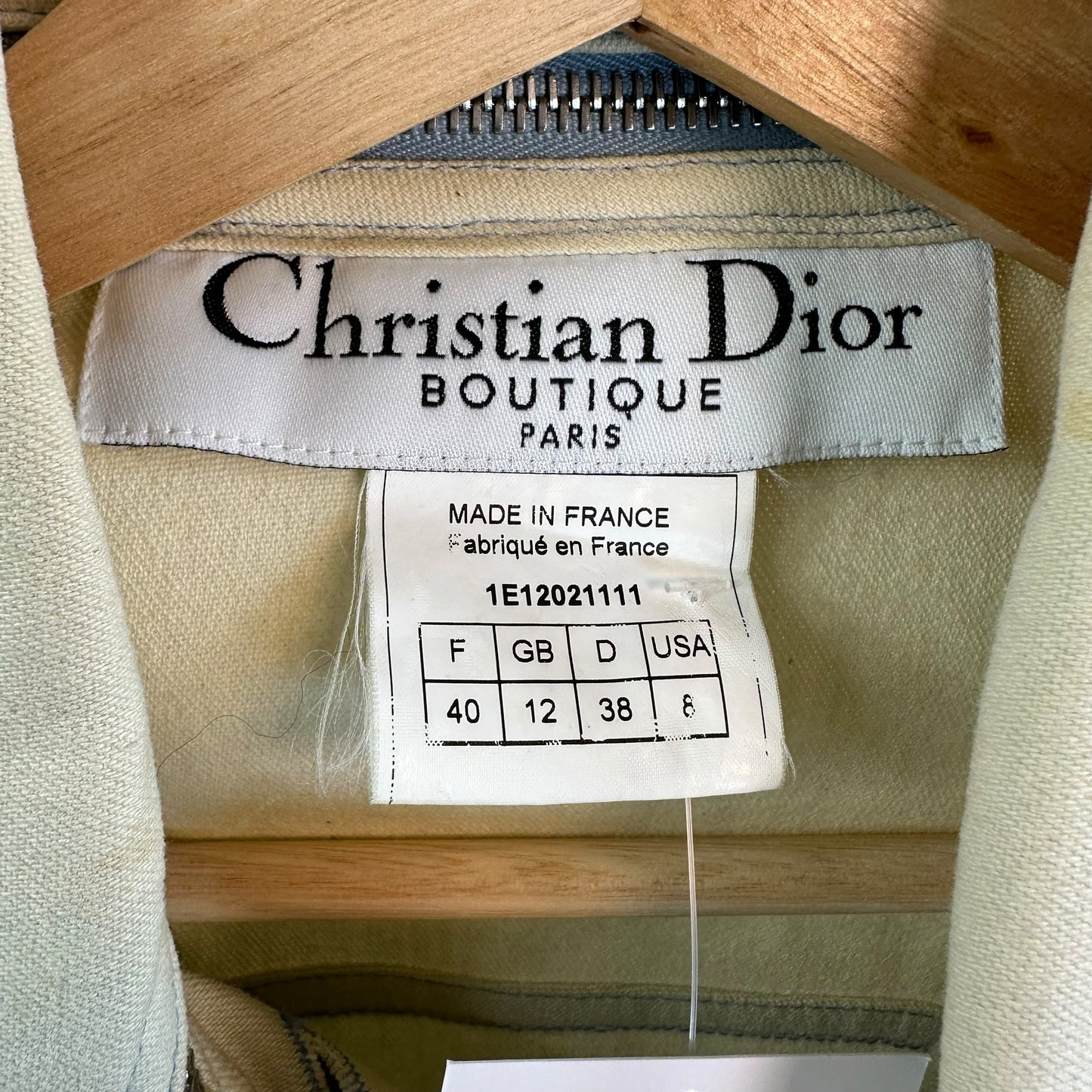 Christian Dior S/S 2001 Silk Trim Denim Cropped Jacket *AS IS*