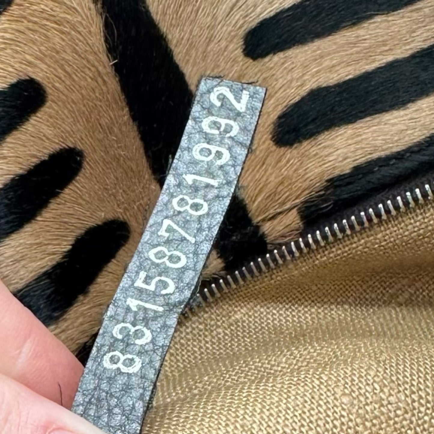 Fendi Zebra Print Ponyhair Tote Bag