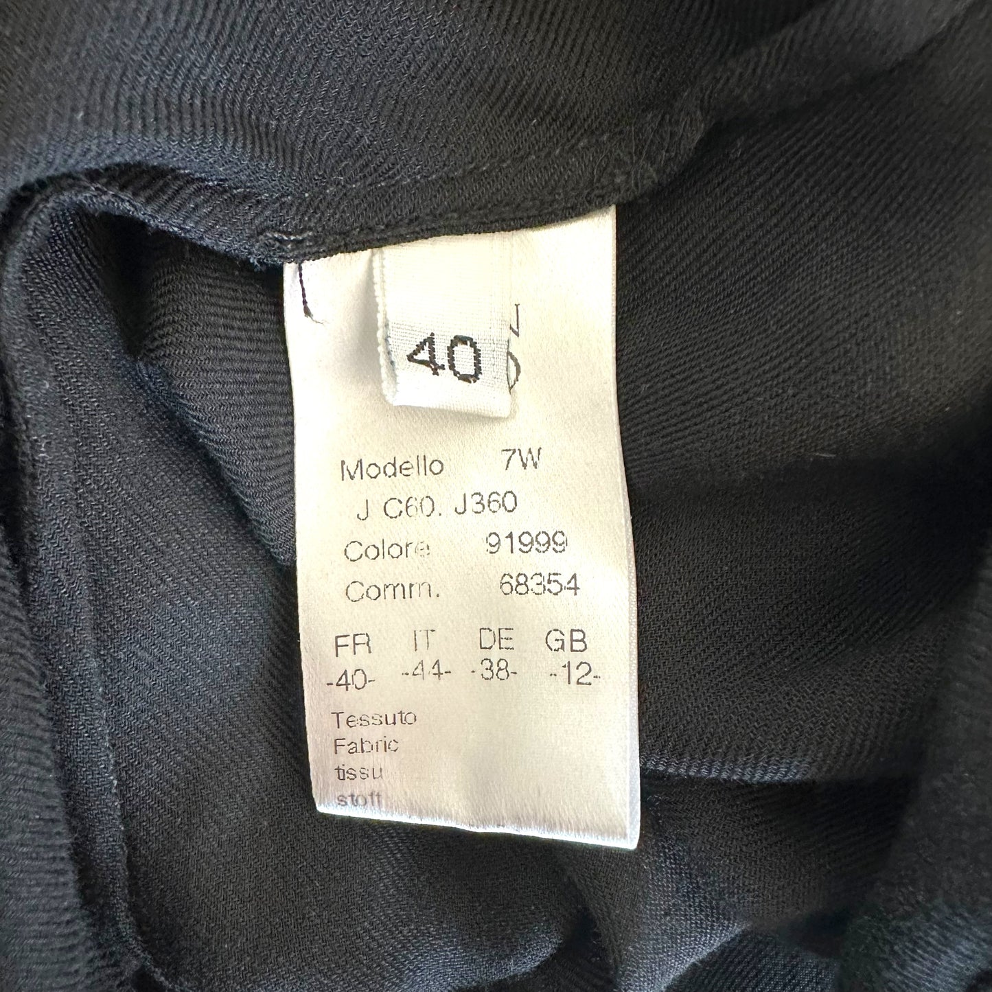 Plein Sud Black Semi-Sheer Flowy Rivet Collar Blouse