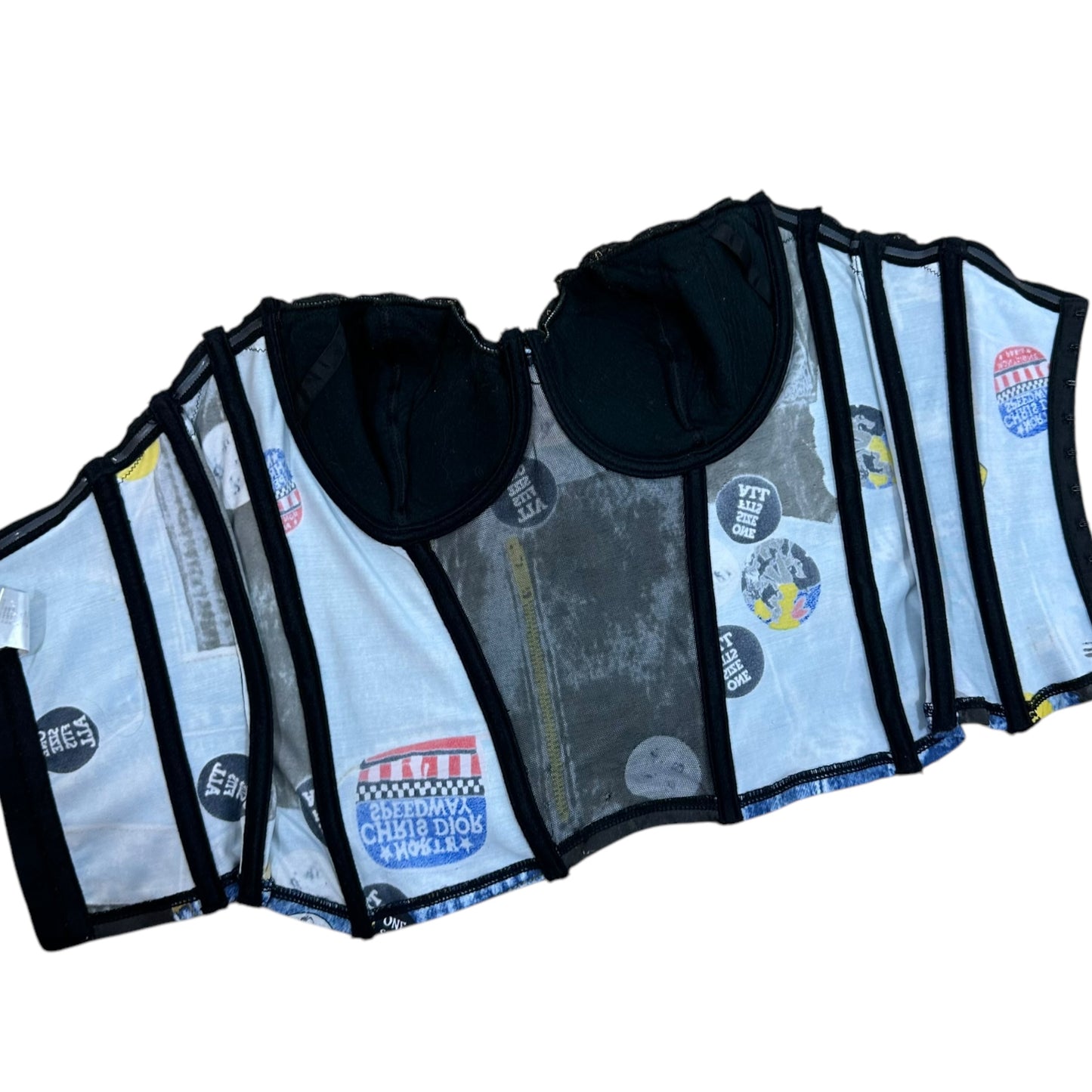 Christian Dior F/W 2001 Denim Speedway Bustier Corset Top - Outfit Repeater