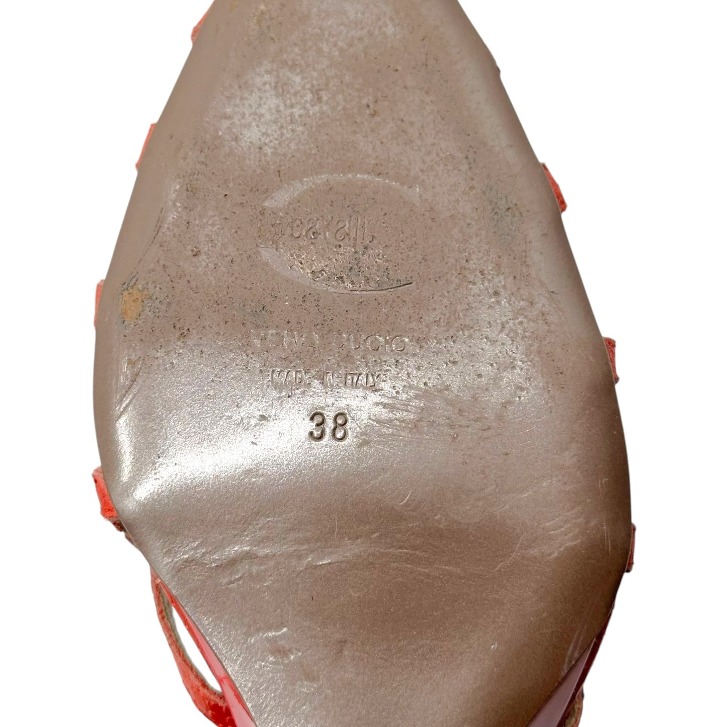 Just Cavalli Roberto Cavalli Coral Faux Snakeskin Wedge Sandal Heels - Outfit Repeater