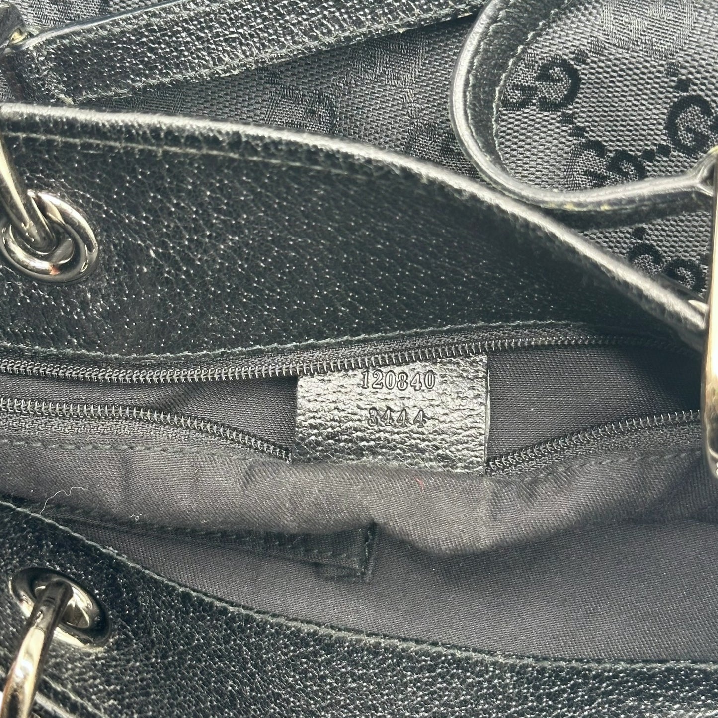 Gucci Black Monogram Mini Tote Bag