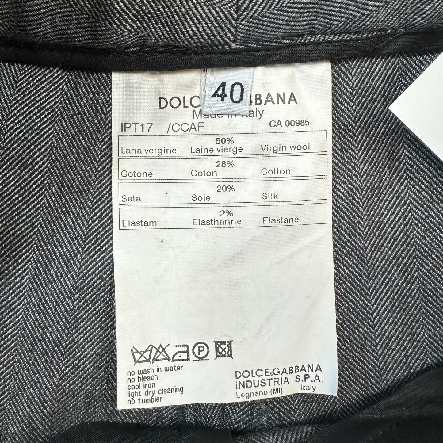 Dolce & Gabbana Gray & Floral Silk Waist Tie Flare Pants