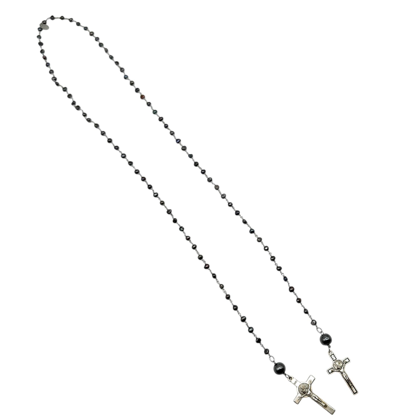 Jean Paul Gaultier Black Pearl Wrap Rosary Necklace