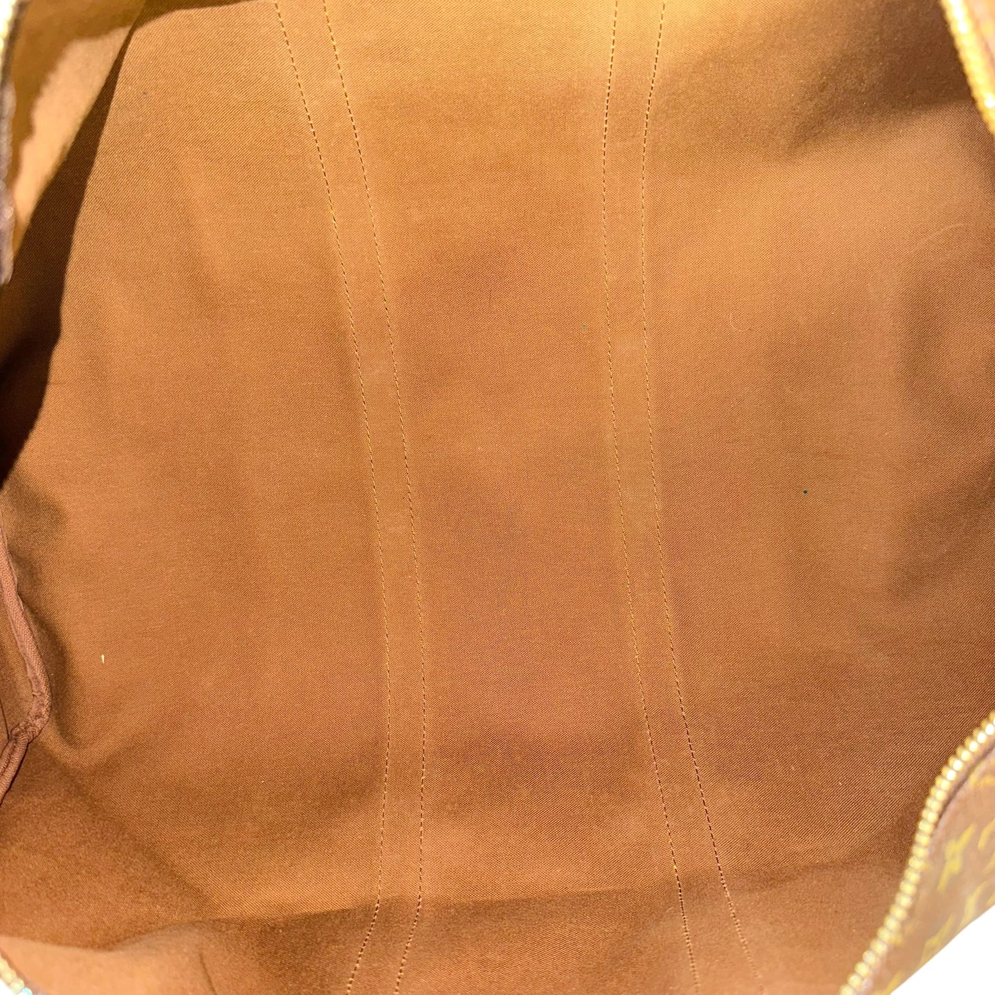 Louis Vuitton Monogram Duffle Bag Brown Leather
